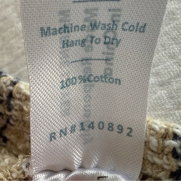 Marine Layer Striped Button-Front Shirt Men’s Large Beige Navy Cotton - Picture 11 of 14